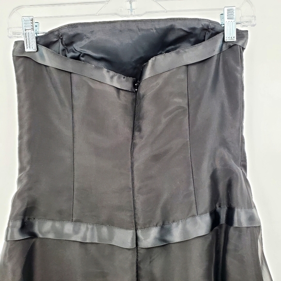 Dessy Collection Black Strapless Dress w/ a Bow - Picture 5 of 8